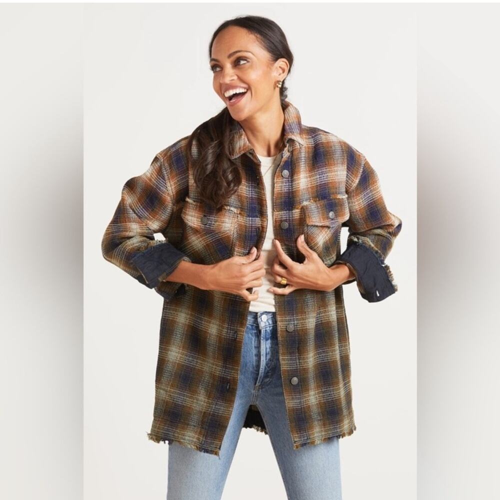Free People Anneli Plaid Shirt Jacket - Picture 3 of 8